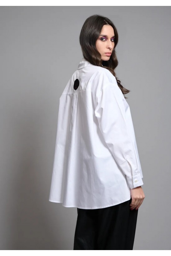 Γυναικείο λευκό oversized πουκάμισο - Collectiva Noir Donkey Shirt Γυναικείο λευκό oversized πουκάμισο - Collectiva Noir Donkey Shirt