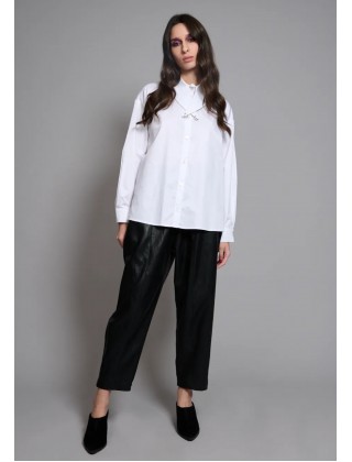 Γυναικείο λευκό oversized πουκάμισο - Collectiva Noir Donkey Shirt