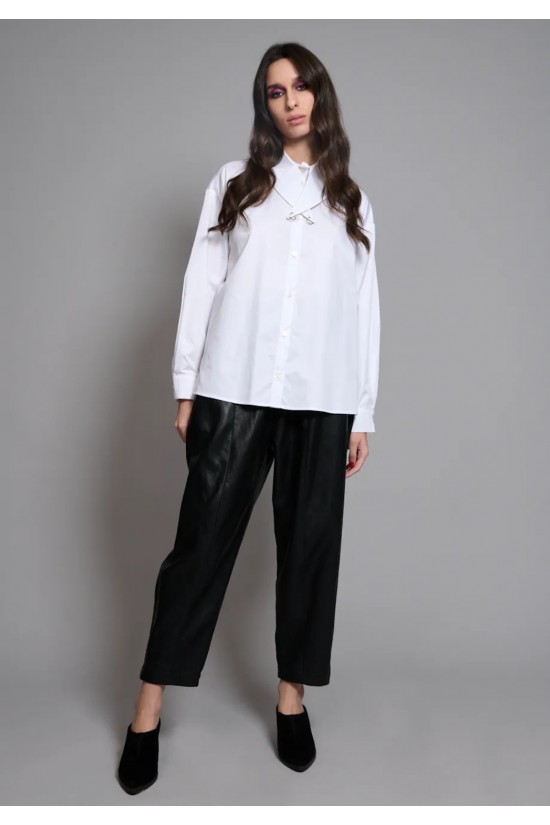 Γυναικείο λευκό oversized πουκάμισο - Collectiva Noir Donkey Shirt Γυναικείο λευκό oversized πουκάμισο - Collectiva Noir Donkey Shirt