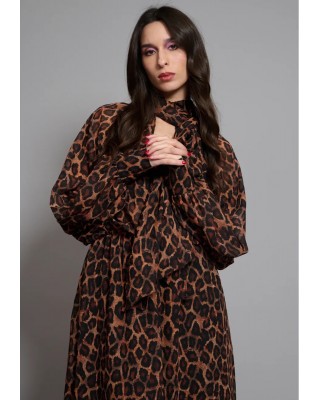 Γυναικείο μάξι λεοπάρ φόρεμα - Collectiva Noir Arlet Dress Γυναικείο μάξι λεοπάρ φόρεμα - Collectiva Noir Arlet Dress