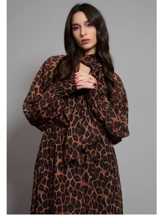 Γυναικείο μάξι λεοπάρ φόρεμα - Collectiva Noir Arlet Dress
