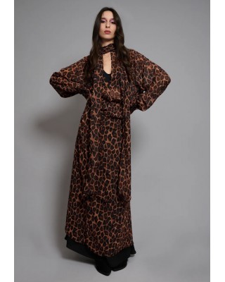 Γυναικείο μάξι λεοπάρ φόρεμα - Collectiva Noir Arlet Dress