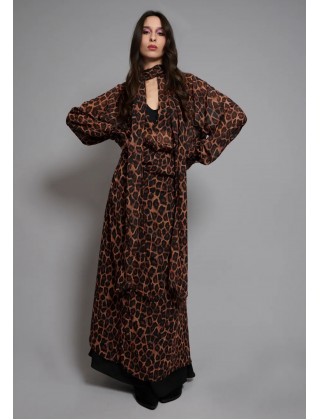 Γυναικείο μάξι λεοπάρ φόρεμα - Collectiva Noir Arlet Dress