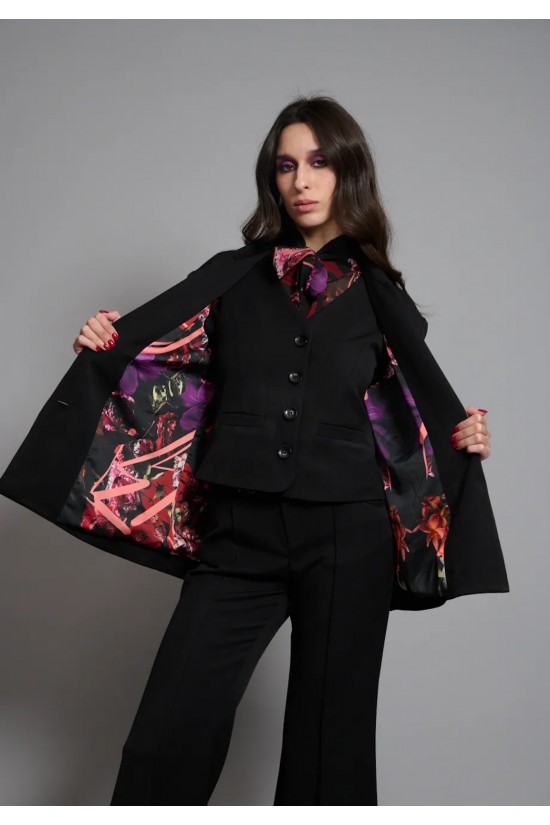 Γυναικείο μαύρο blazer - Collectiva Noir Suki Blazer Γυναικείο μαύρο blazer - Collectiva Noir Suki Blazer