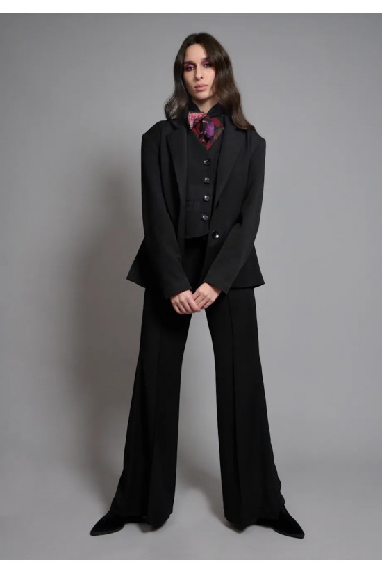 Γυναικείο μαύρο blazer - Collectiva Noir Suki Blazer Γυναικείο μαύρο blazer - Collectiva Noir Suki Blazer