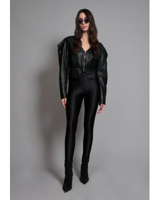 Γυναικείο μαύρο cropped jacket - Collectiva Noir Cher Jacket Γυναικείο μαύρο cropped jacket - Collectiva Noir Cher Jacket
