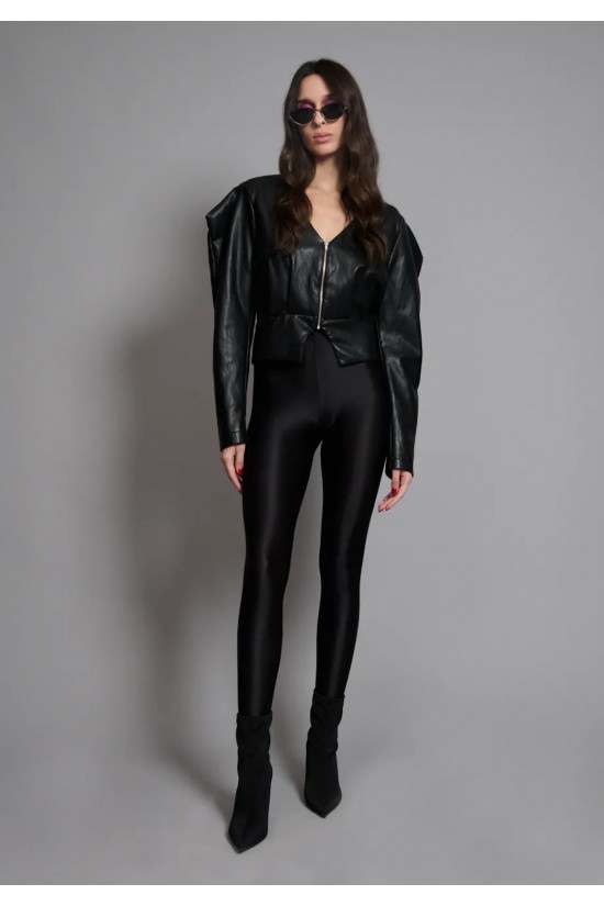 Γυναικείο μαύρο cropped jacket - Collectiva Noir Cher Jacket Γυναικείο μαύρο cropped jacket - Collectiva Noir Cher Jacket