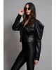 Γυναικείο μαύρο cropped jacket - Collectiva Noir Cher Jacket Γυναικείο μαύρο cropped jacket - Collectiva Noir Cher Jacket