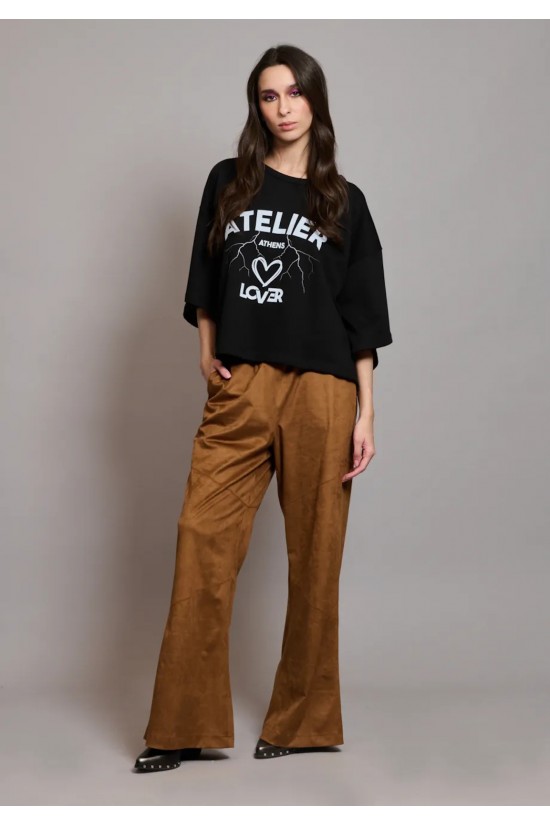 Γυναικεία μαύρη oversized μπλούζα - Collectiva Noir Lover Top Γυναικεία μαύρη oversized μπλούζα - Collectiva Noir Lover Top