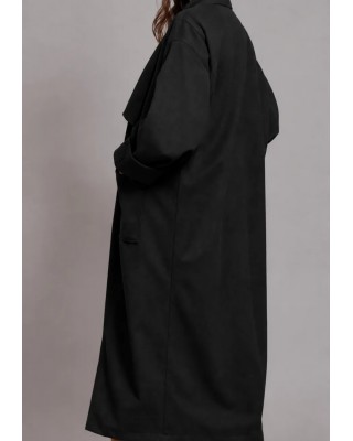 Γυναικείο μαύρο oversized παλτό - Collectiva Noir Menton Coat Γυναικείο μαύρο oversized παλτό - Collectiva Noir Menton Coat