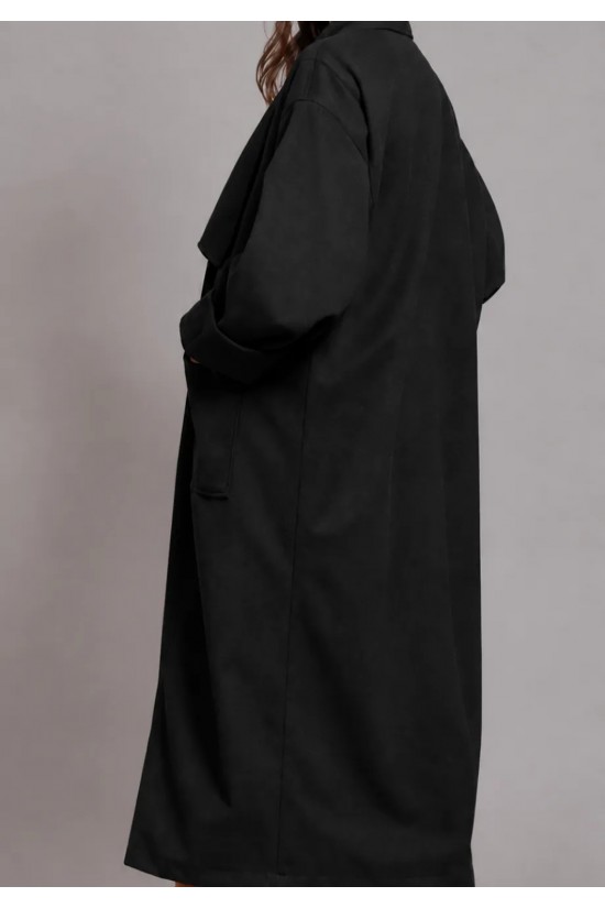 Γυναικείο μαύρο oversized παλτό - Collectiva Noir Menton Coat Γυναικείο μαύρο oversized παλτό - Collectiva Noir Menton Coat