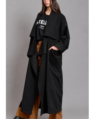 Γυναικείο μαύρο oversized παλτό - Collectiva Noir Menton Coat