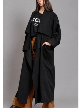 Γυναικείο μαύρο oversized παλτό - Collectiva Noir Menton Coat