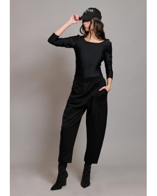 Γυναικείο μαύρο παντελόνι - Collectiva Noir Halo Pants Γυναικείο μαύρο παντελόνι - Collectiva Noir Halo Pants