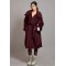 Γυναικείο μπορντό μπουκλέ παλτό - Collectiva Noir Rabbit Coat
