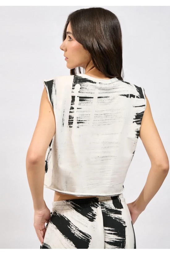 Γυναικεία αμάνικη μπλούζα με print - Collectiva Noir Skim top Γυναικεία αμάνικη μπλούζα με print - Collectiva Noir Skim top