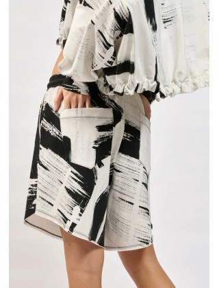 Γυναικεία βερμούδα με print - Collectiva Noir Loom Bermuda