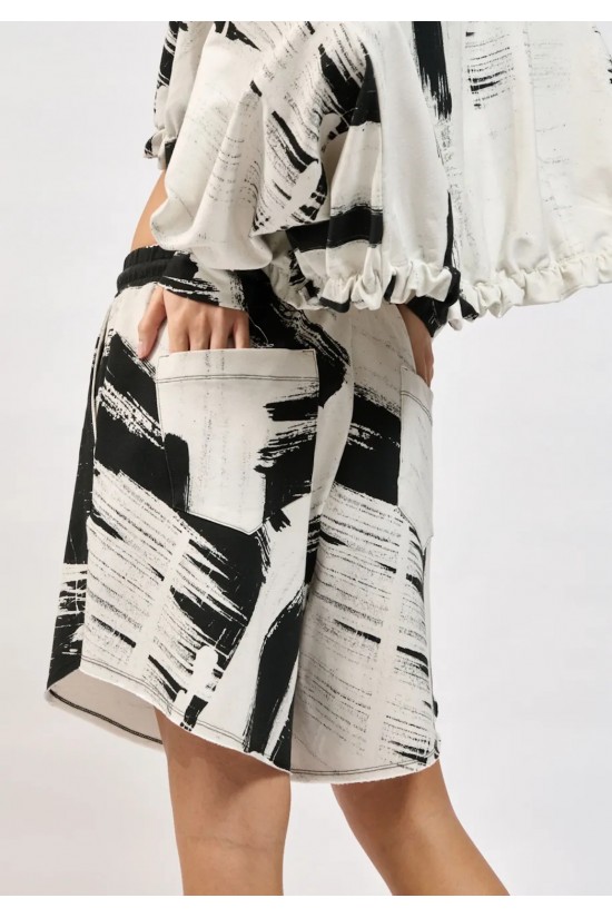 Γυναικεία βερμούδα με print - Collectiva Noir Loom Bermuda