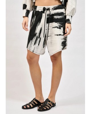 Γυναικεία βερμούδα με print - Collectiva Noir Loom Bermuda