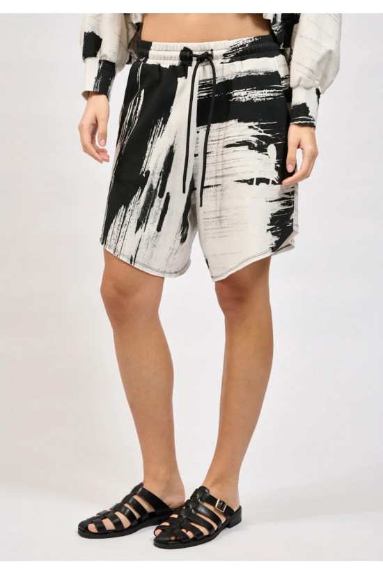 Γυναικεία βερμούδα με print - Collectiva Noir Loom Bermuda