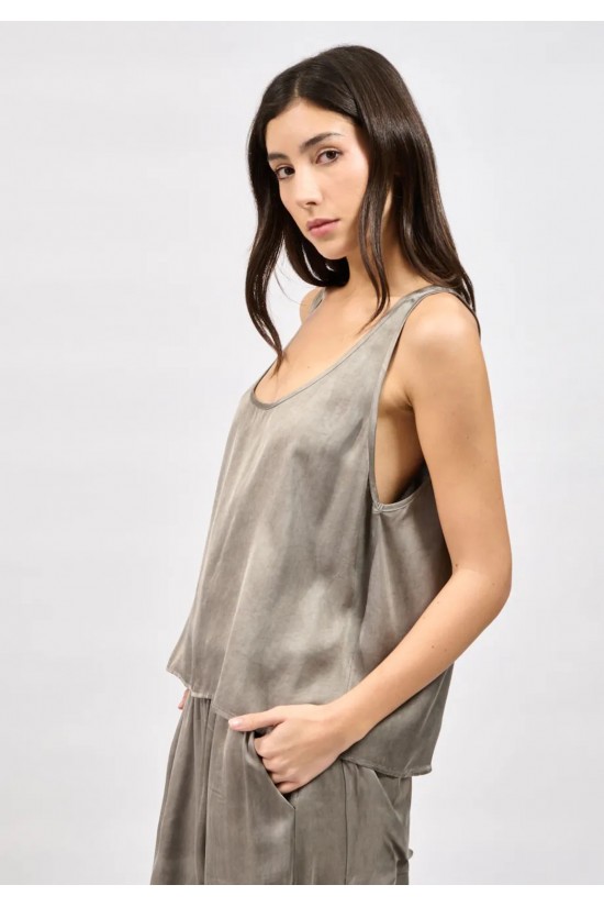 Γυναικεία γκρι αμάνικη μπλούζα - Collectiva Noir Lunaria Top Γυναικεία γκρι αμάνικη μπλούζα - Collectiva Noir Lunaria Top