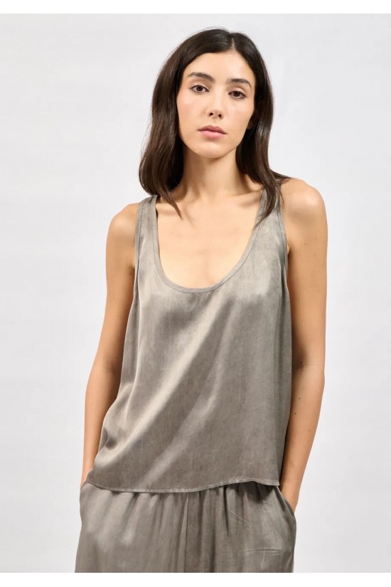 Γυναικεία γκρι αμάνικη μπλούζα - Collectiva Noir Lunaria Top Γυναικεία γκρι αμάνικη μπλούζα - Collectiva Noir Lunaria Top