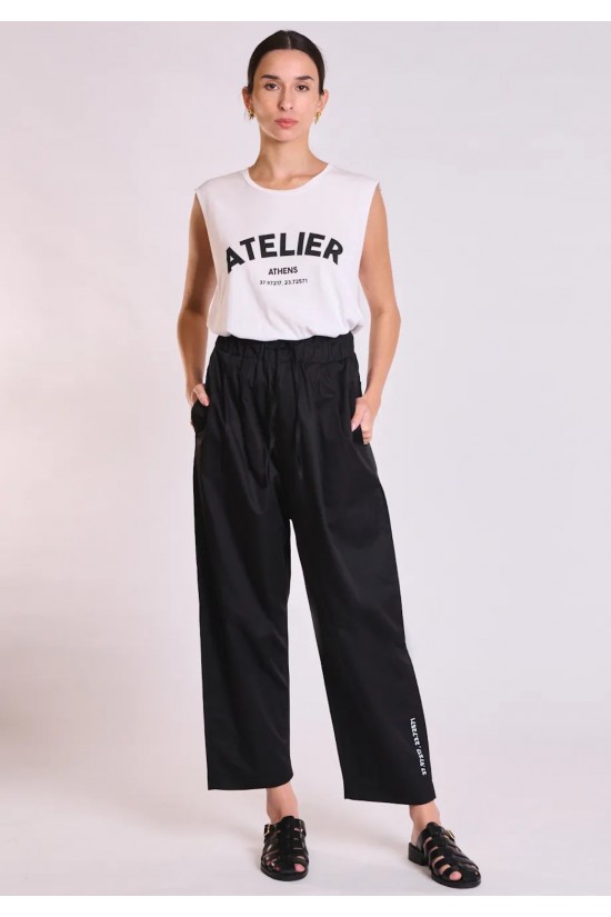 Γυναικεία λευκή αμάνικη μπλούζα - Collectiva Noir Atelier Top