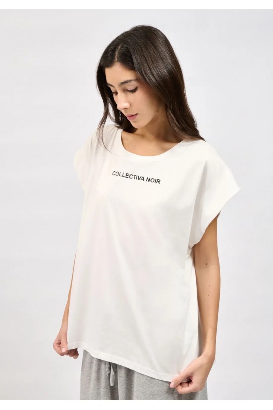 Γυναικεία κοντομάνικη oversized μπλούζα - Collectiva Noir CN Oversized Top