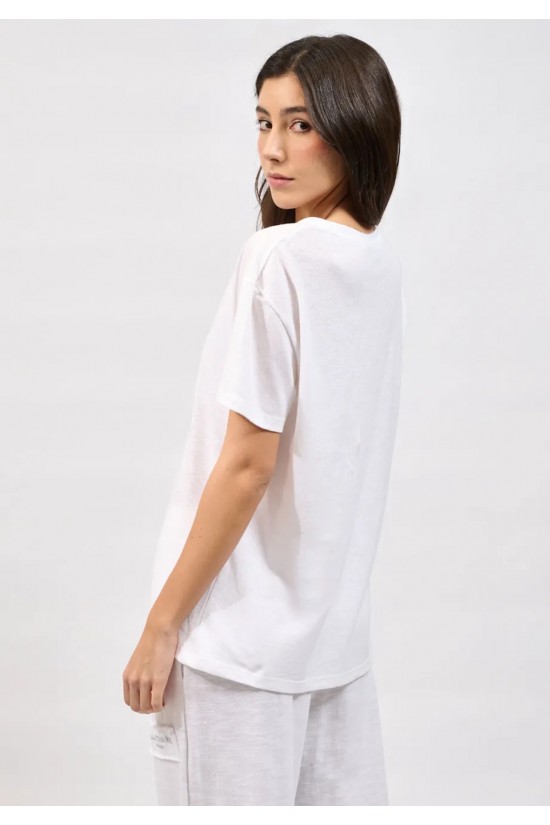 Γυναικεία κοντομάνικη μπλούζα - Collectiva Noir Thea Top