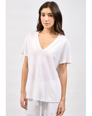 Γυναικεία κοντομάνικη μπλούζα - Collectiva Noir Thea Top