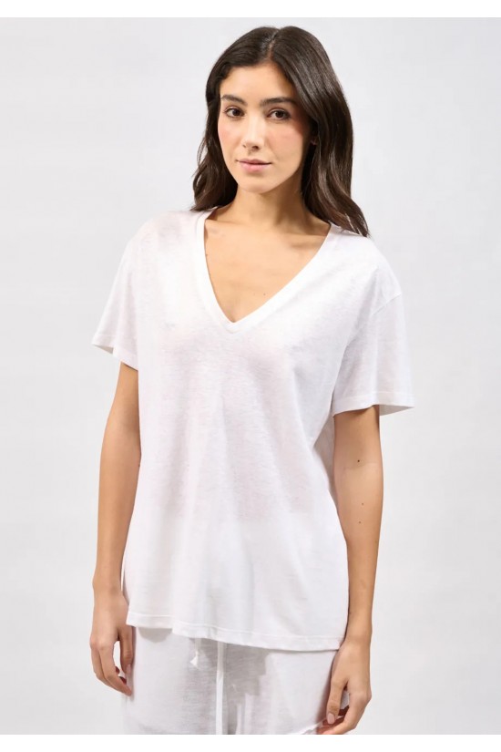 Γυναικεία κοντομάνικη μπλούζα - Collectiva Noir Thea Top