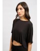 Γυναικεία μαύρη cropped μπλούζα - Collectiva Noir Eva top
