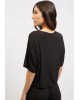 Γυναικεία μαύρη cropped μπλούζα - Collectiva Noir Eva top