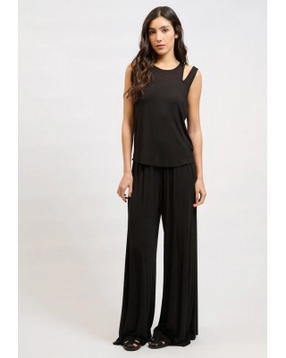 Γυναικεία μαύρη φαρδιά παντελόνα - Collectiva Noir Jasmine Pants