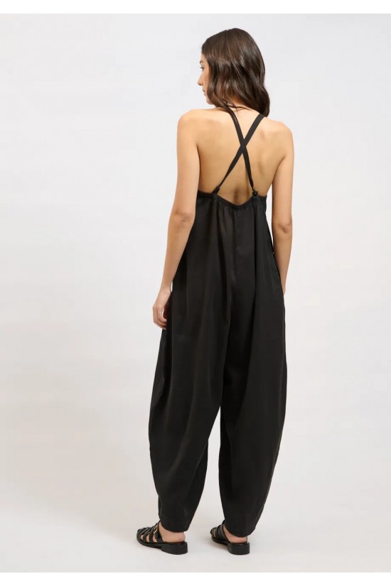 Γυναικεία μαύρη αμάνικη ολόσωμη φόρμα - Collectiva Noir March Jumpsuit
