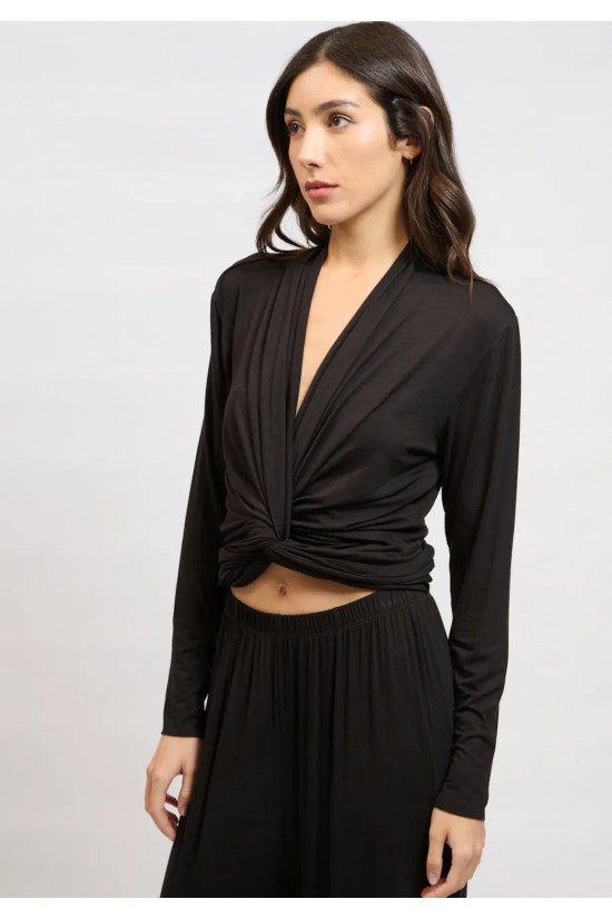 Γυναικεία μαύρη πολυμορφική ζακέτα - Collectiva Noir Cala Cardigan