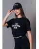 Γυναικεία μαύρη κοντομάνικη μπλούζα - Collectiva Noir I am tee