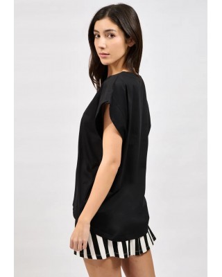 Γυναικεία κοντομάνικη oversized μπλούζα - Collectiva Noir CN Oversized Top