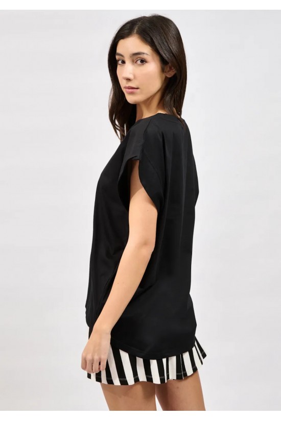 Γυναικεία κοντομάνικη oversized μπλούζα - Collectiva Noir CN Oversized Top