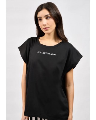 Γυναικεία κοντομάνικη oversized μπλούζα - Collectiva Noir CN Oversized Top