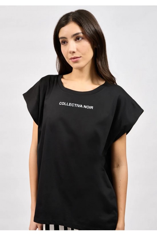 Γυναικεία κοντομάνικη oversized μπλούζα - Collectiva Noir CN Oversized Top