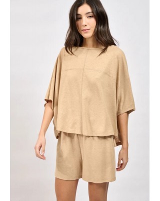 Γυναικεία μπεζ oversized μπλούζα - Collectiva Noir Elysian Top Γυναικεία μπεζ oversized μπλούζα - Collectiva Noir Elysian Top