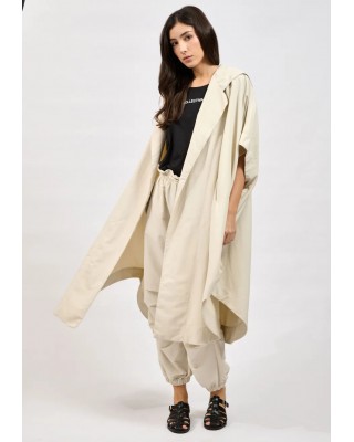 Γυναικεία μπεζ κοντομάνικη κάπα - Collectiva Noir Liora Cape Γυναικεία μπεζ κοντομάνικη κάπα - Collectiva Noir Liora Cape
