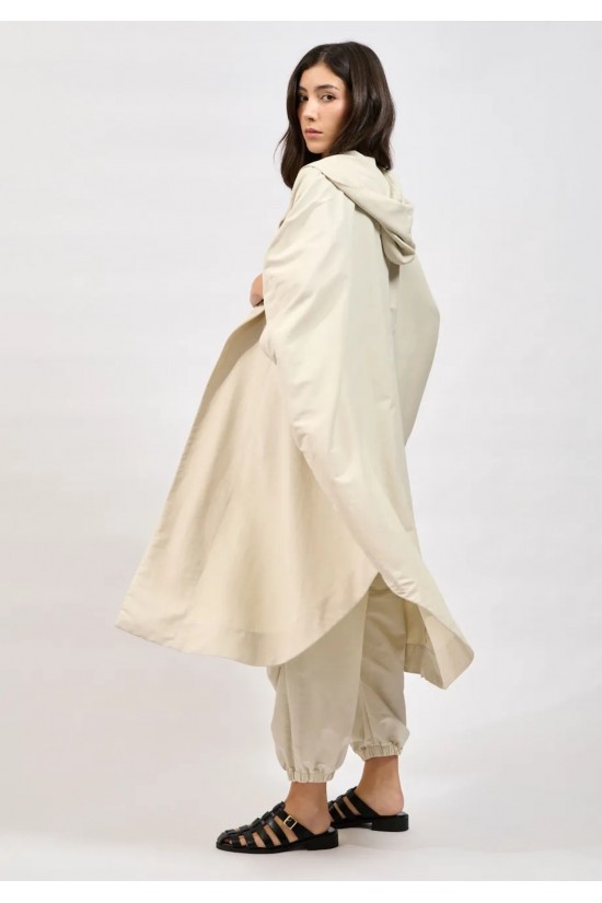 Γυναικεία μπεζ κοντομάνικη κάπα - Collectiva Noir Liora Cape