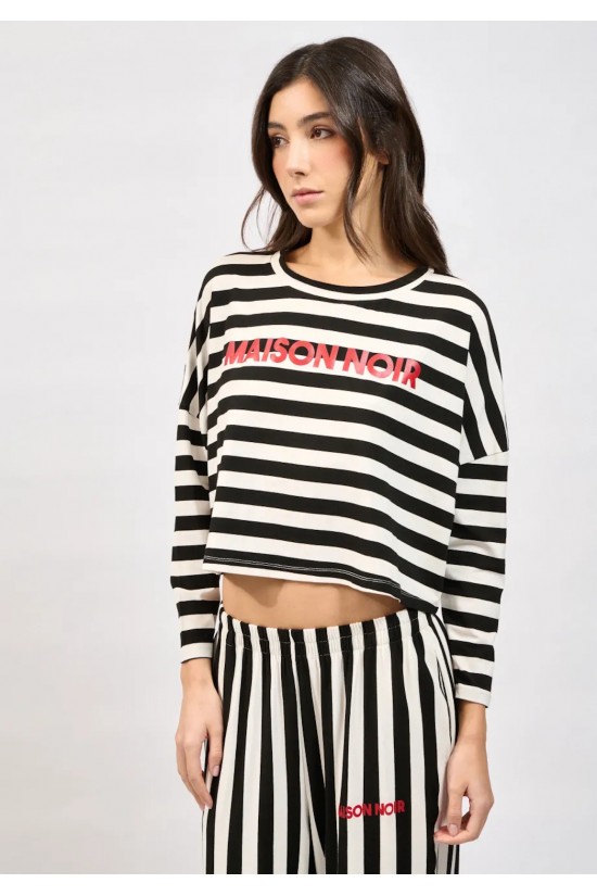 Γυναικεία ριγέ μπλούζα - Collectiva Noir Silia Top