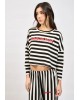 Γυναικεία ριγέ μπλούζα - Collectiva Noir Silia Top
