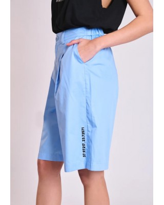 Γυναικεία μπλε ψηλόμεση βερμούδα - Collectiva Noir Alva Bermuda