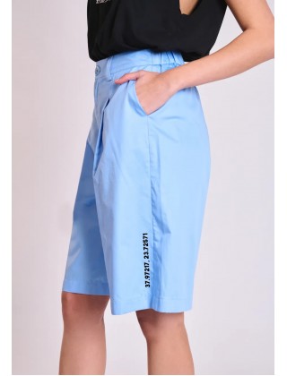 Γυναικεία μπλε ψηλόμεση βερμούδα - Collectiva Noir Alva Bermuda