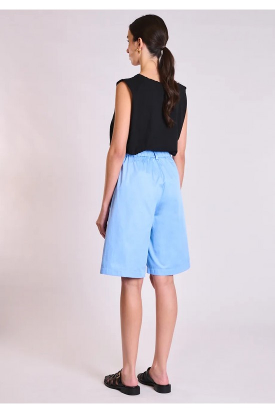 Γυναικεία μπλε ψηλόμεση βερμούδα - Collectiva Noir Alva Bermuda Γυναικεία μπλε ψηλόμεση βερμούδα - Collectiva Noir Alva Bermuda