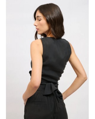 Γυναικείο μαύρο αμάνικο πολυμορφικό γιλέκο - Collectiva Noir Dusk Vest